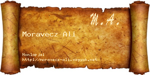 Moravecz Ali névjegykártya